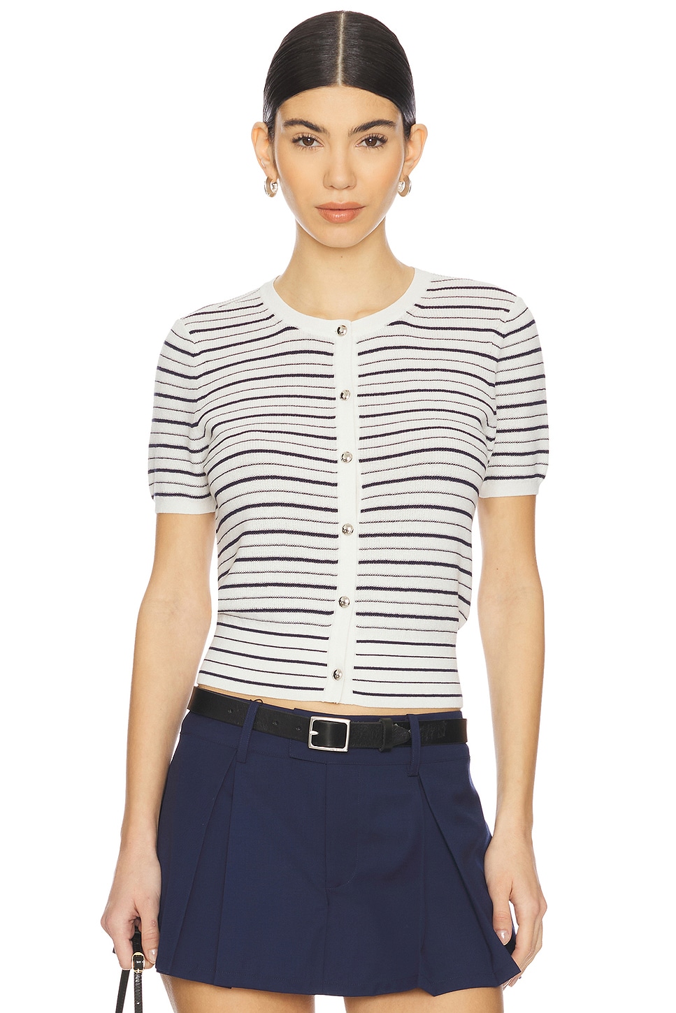 Rag & Bone Dina Stripe Cardigan Top