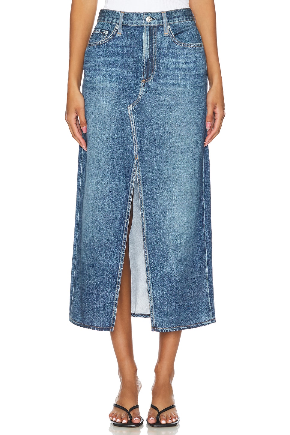 Rag & Bone Liquid Miramar Clara Midi Skirt