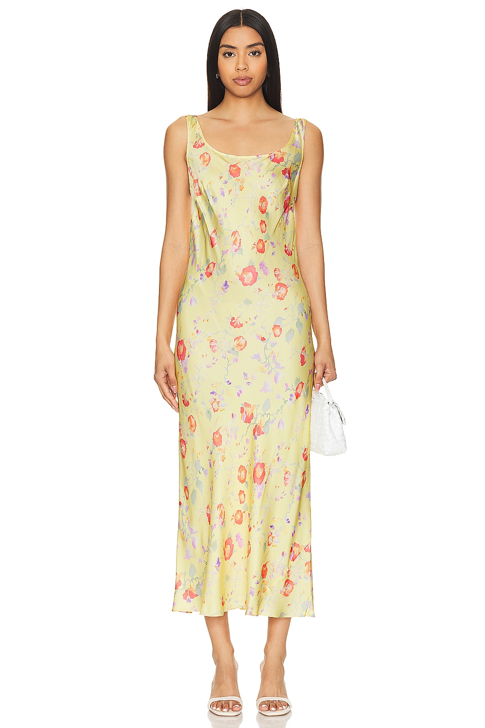 RIXO Bondi Dress in Waterblossom Yellow