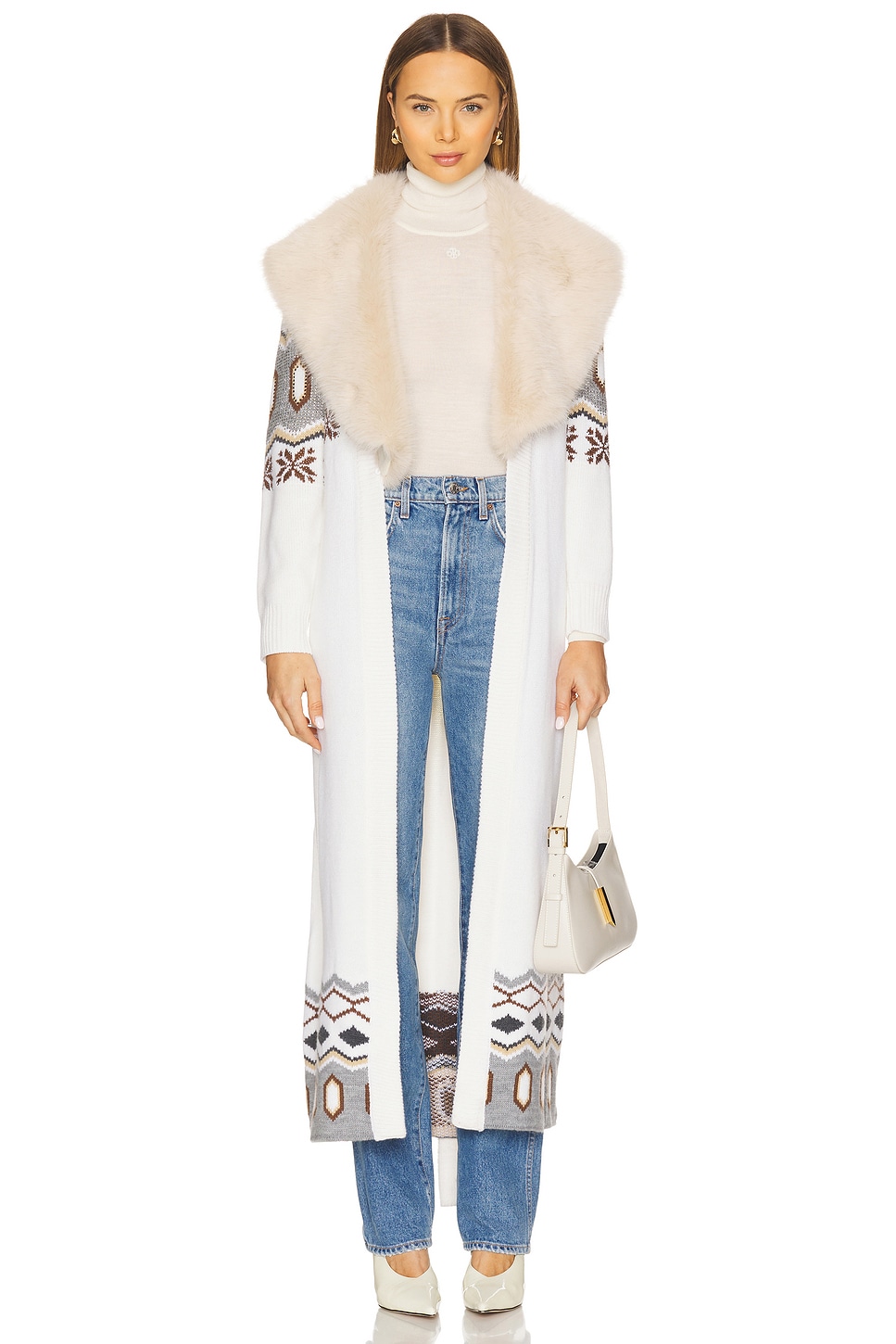 retrofete Vail Faux Fur Cardigan