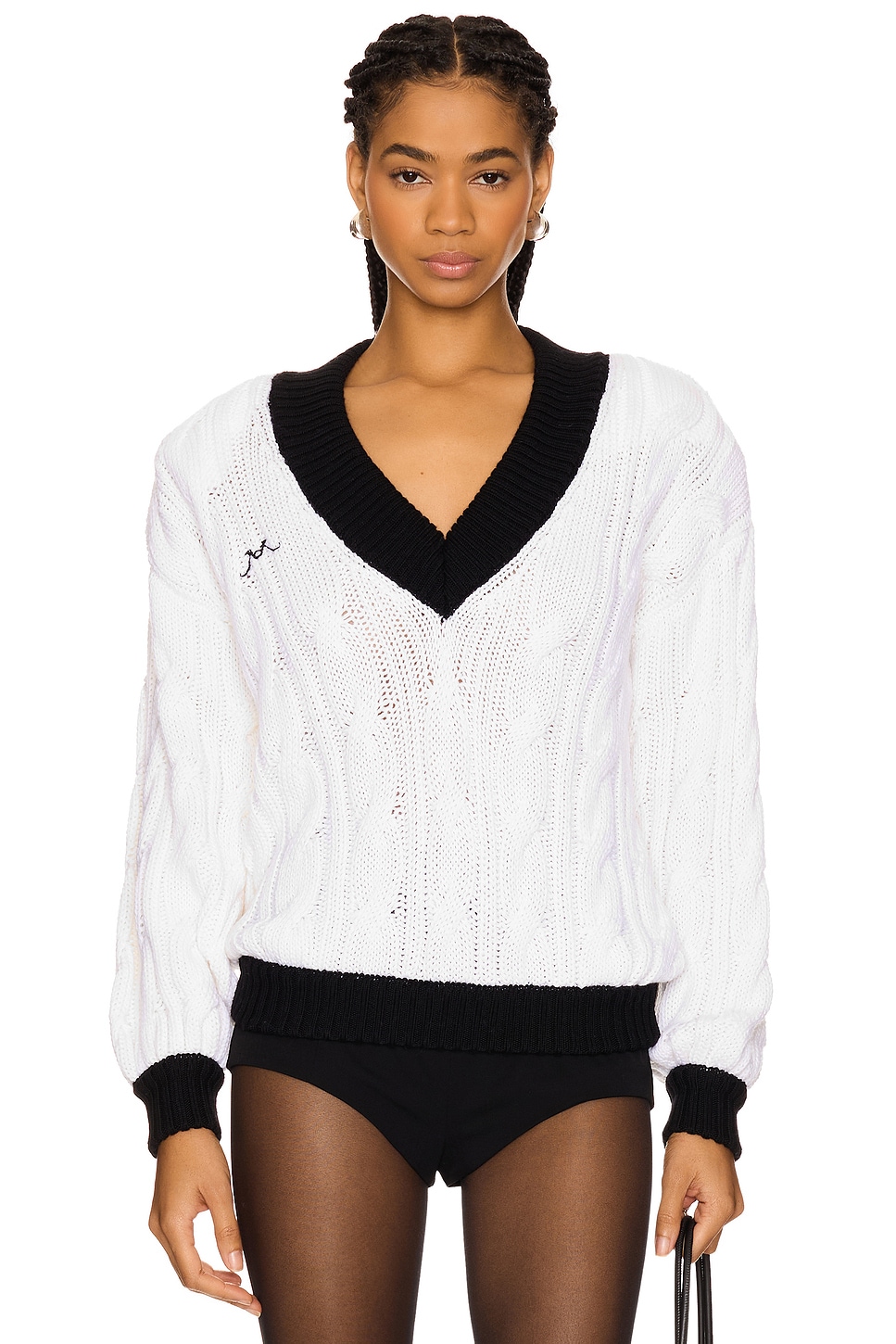 Rowen Rose V Neck Knit Sweater