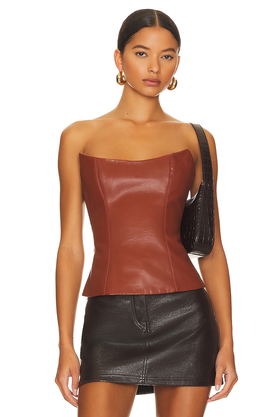 Rozie Corsets Leather Corset Top