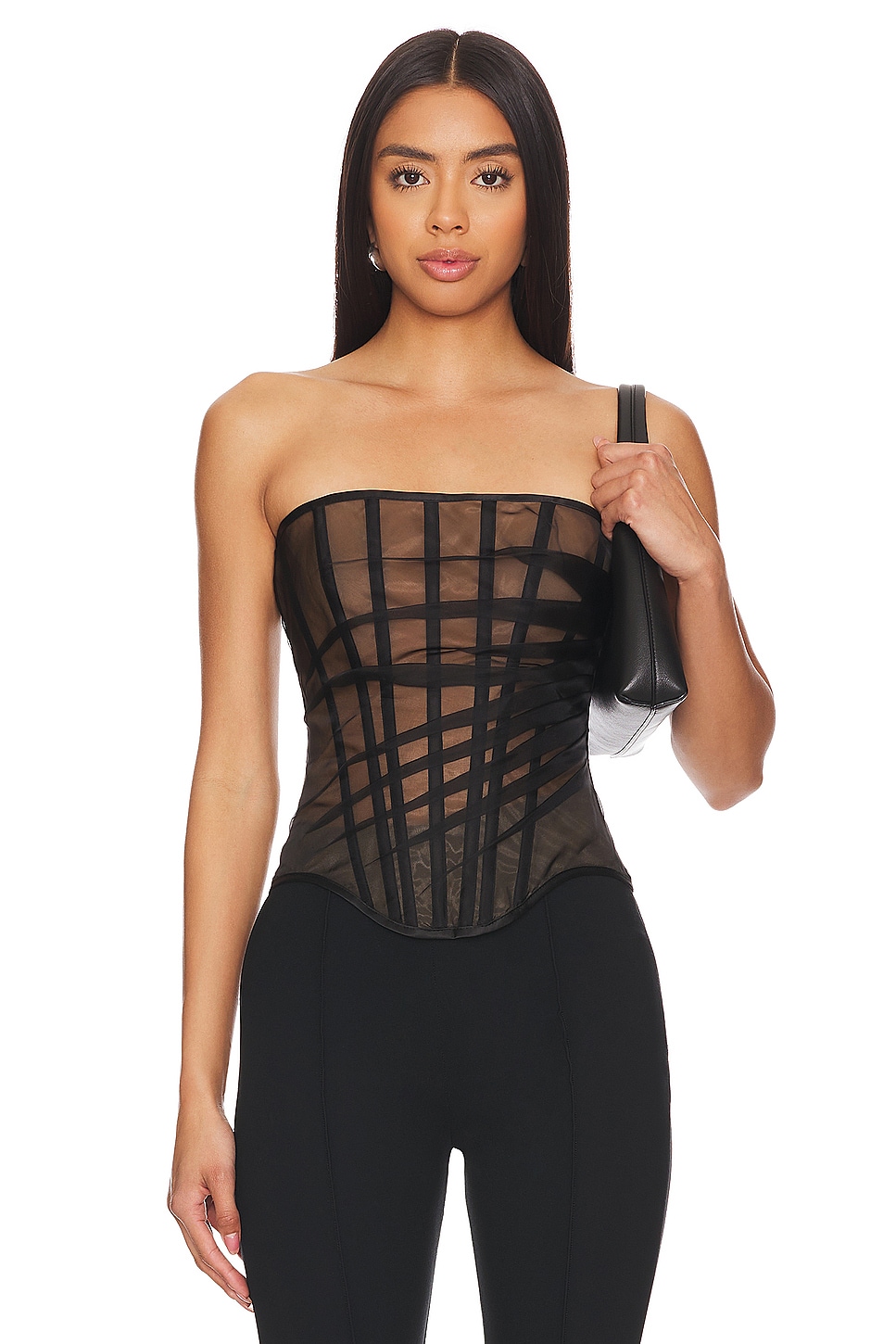 Rozie Corsets Draped Organza Corset Top