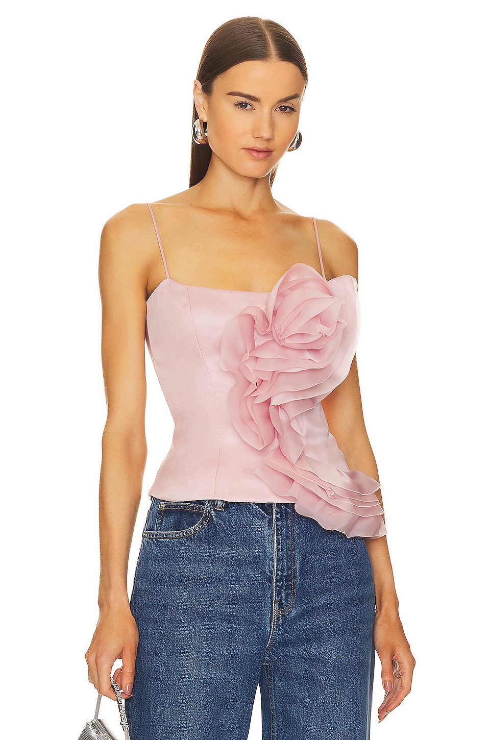 Rozie Corsets Flower Trim Corset Top