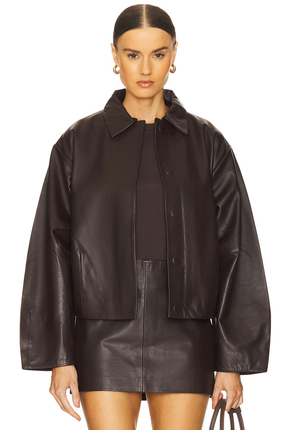 St. Agni Cocoon Leather Jacket