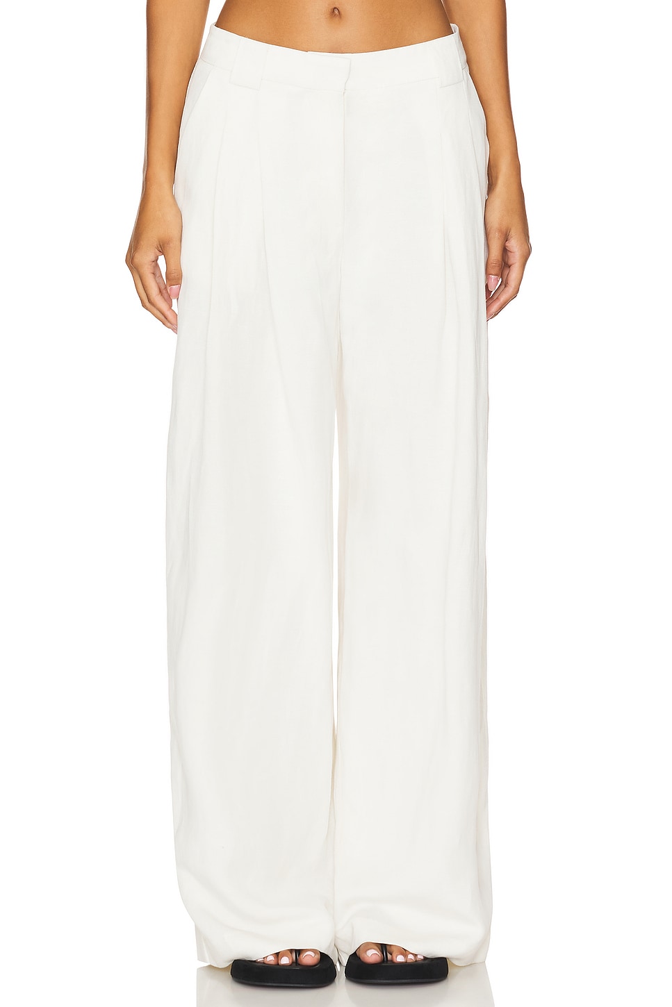 St. Agni Wide Leg Pleat Pants