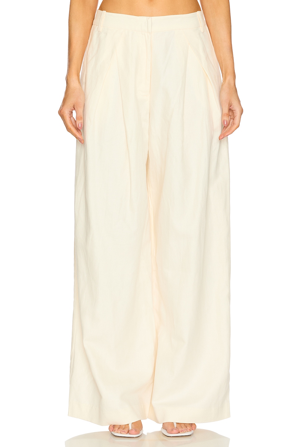 St. Agni Wide Leg Pleat Pants