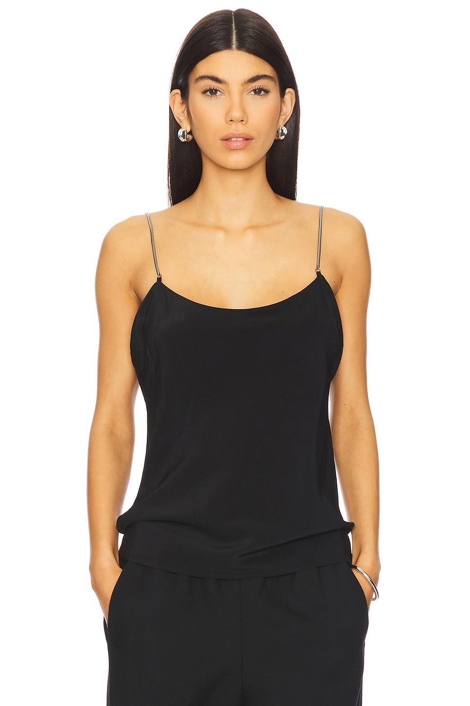 St. Agni Fine Chain Silk Cami Top