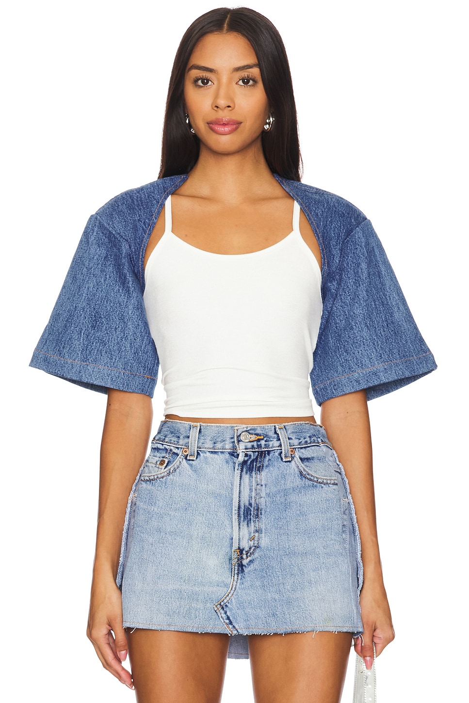 SAMI MIRO VINTAGE Short Sleeve Denim Bolero