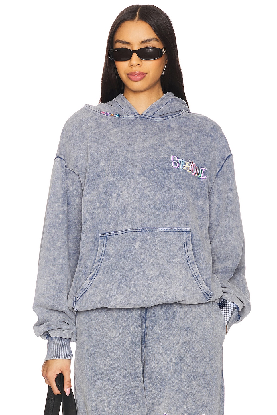 Stay Cool Tribal Acid Wash Hoodie