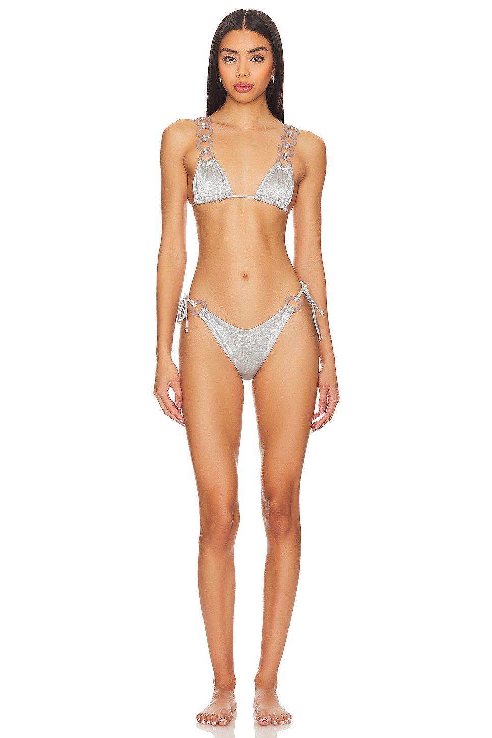 Saudade Sleek Silver Bikini Set