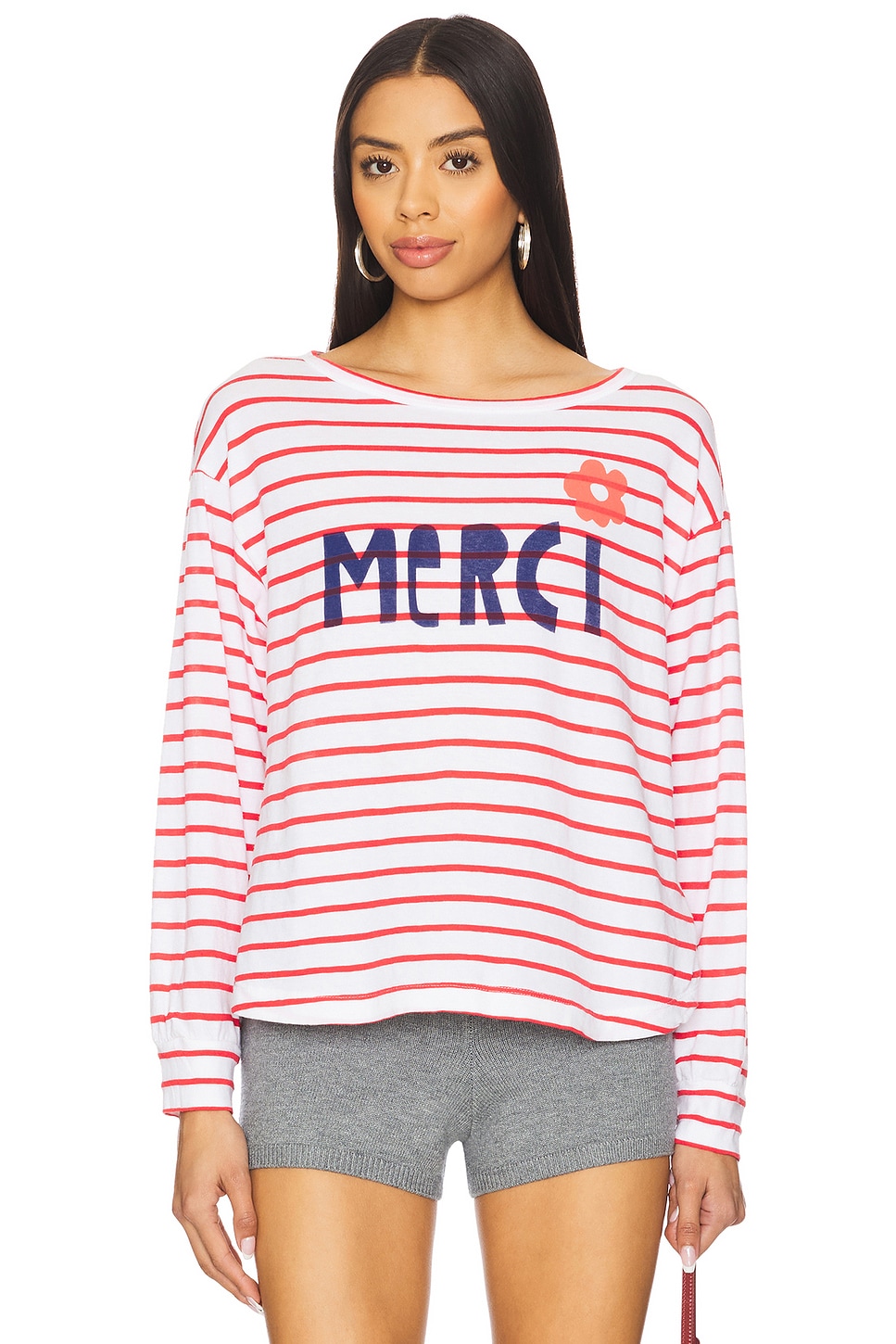 SUNDRY Merci Crew Pullover