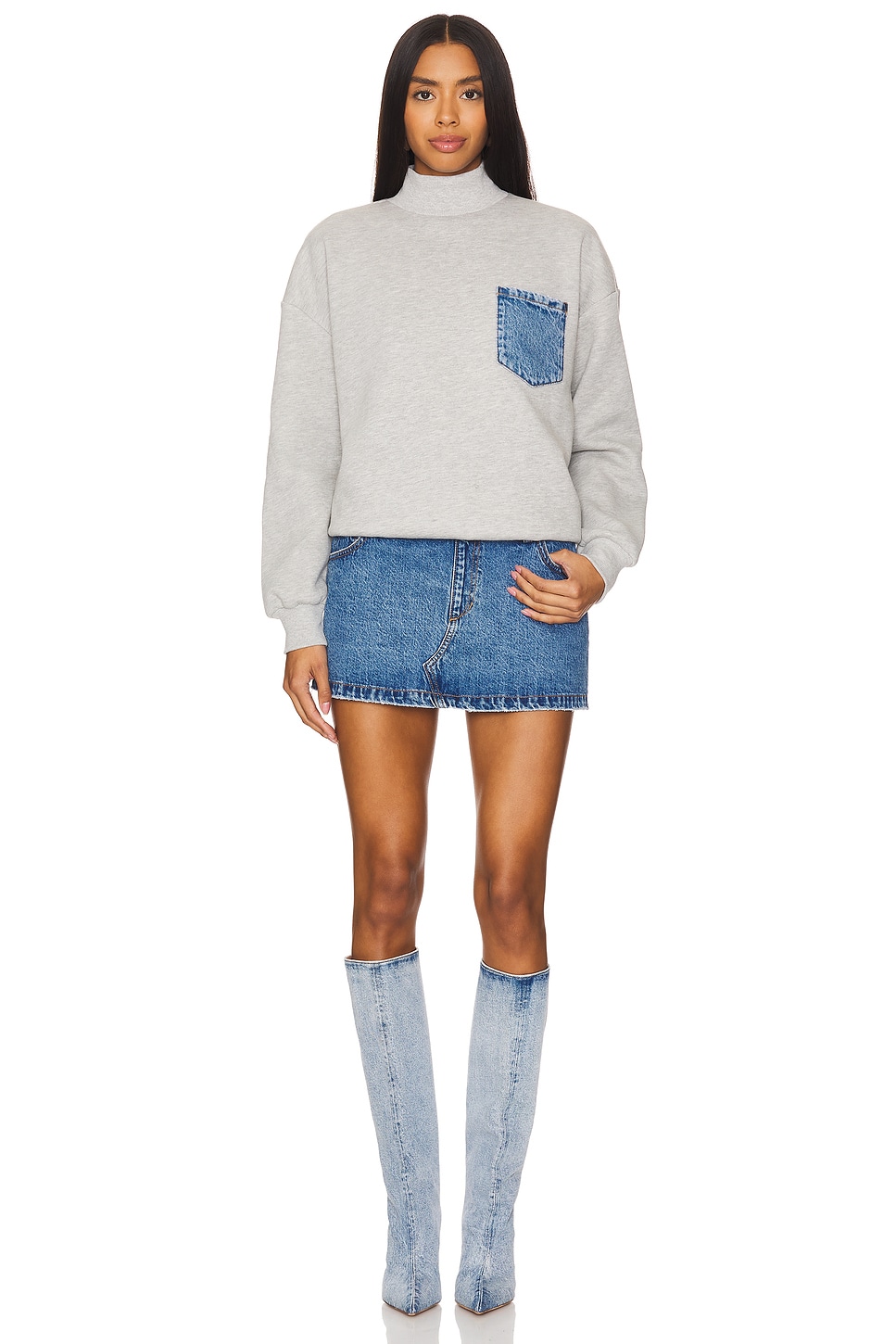 SER.O.YA Marley Terry Denim Sweater Dress