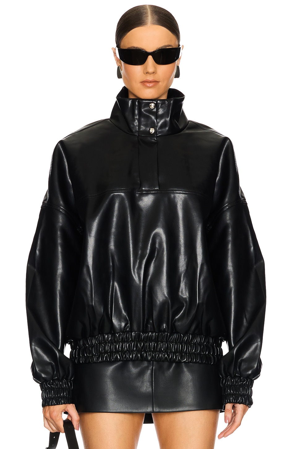 SER.O.YA Mia Faux Leather Pullover