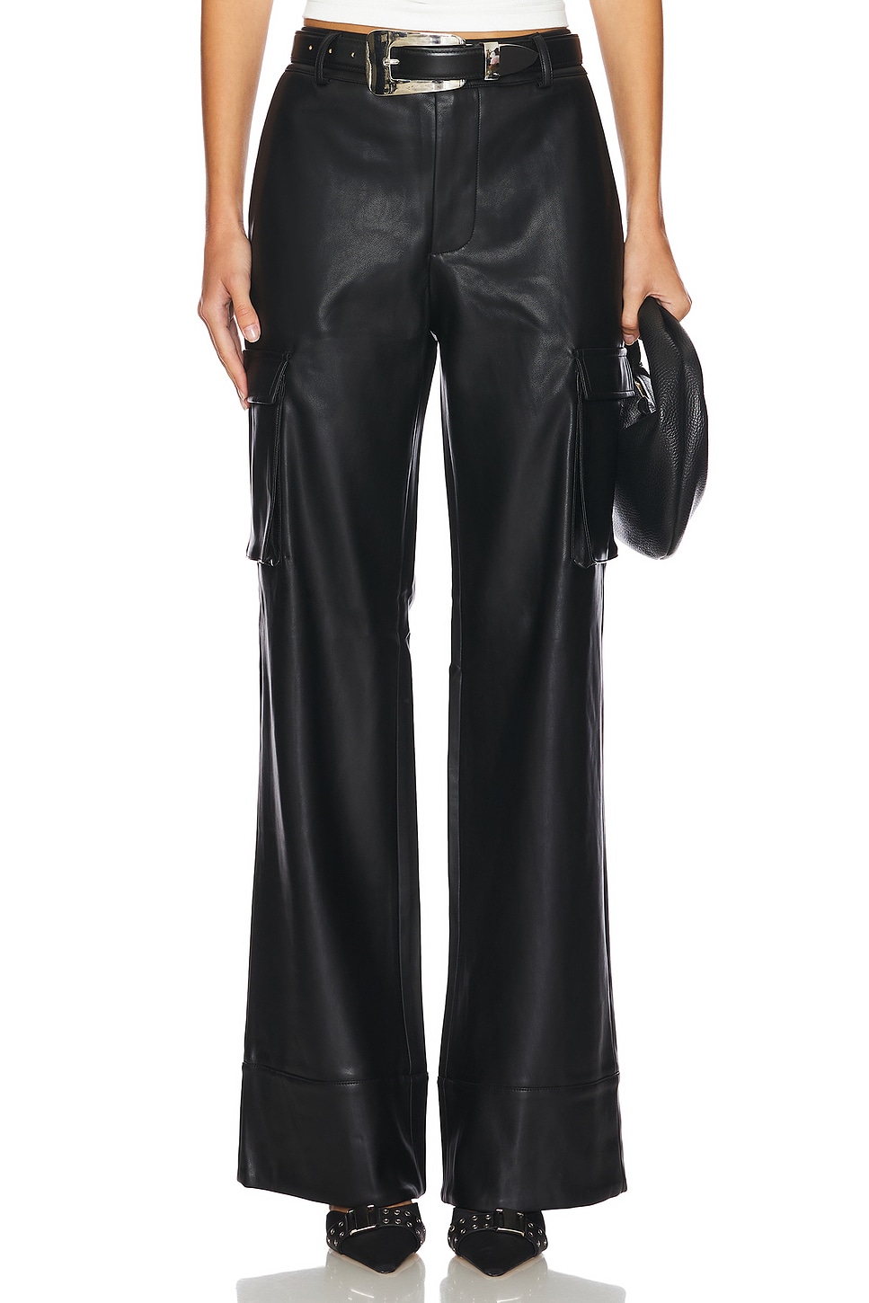 SER.O.YA Fifer Vegan Leather Low Rise Cargo Pant