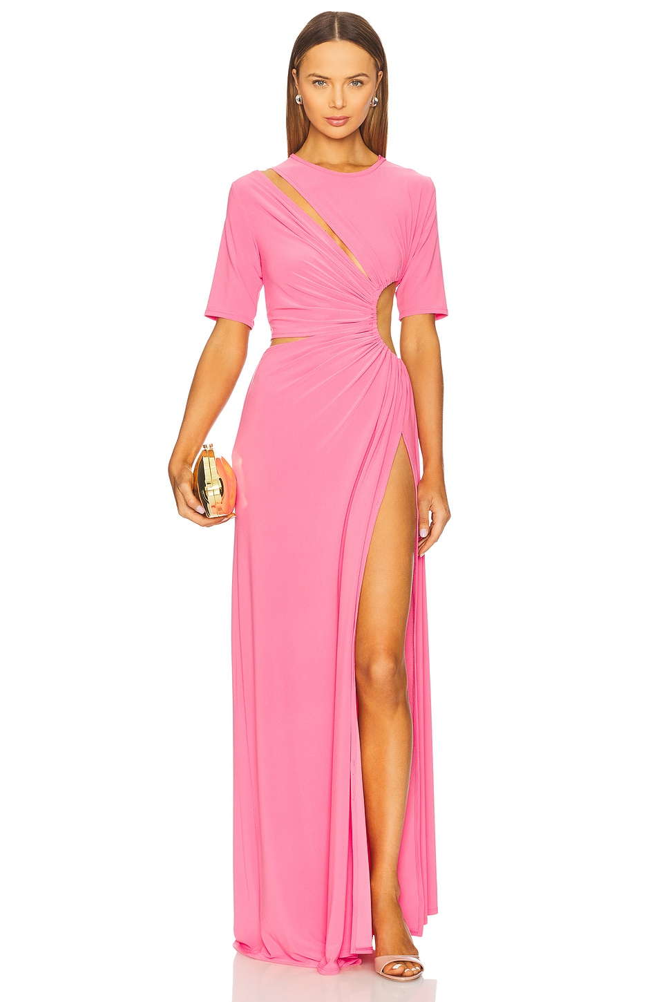 Sid Neigum Gathered Slit Maxi Dress