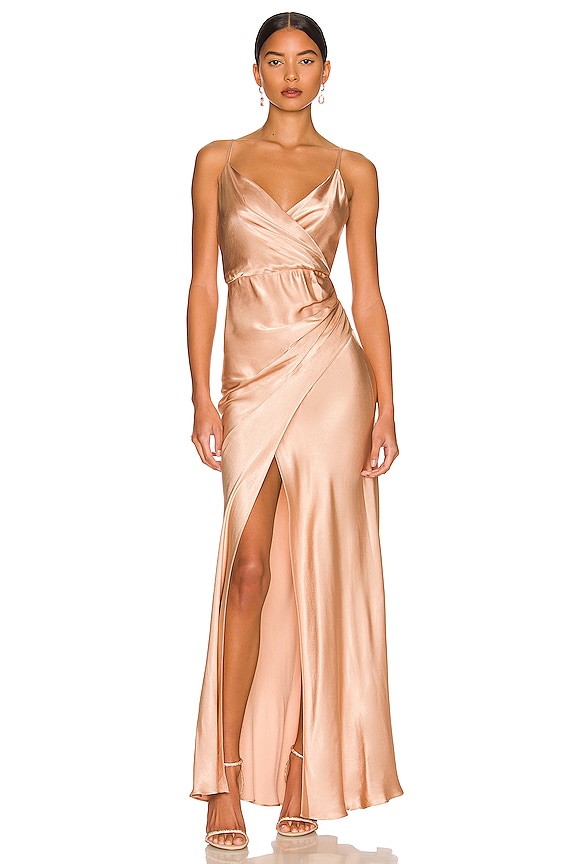 Shona Joy La Lune Cross Draped Maxi Dress