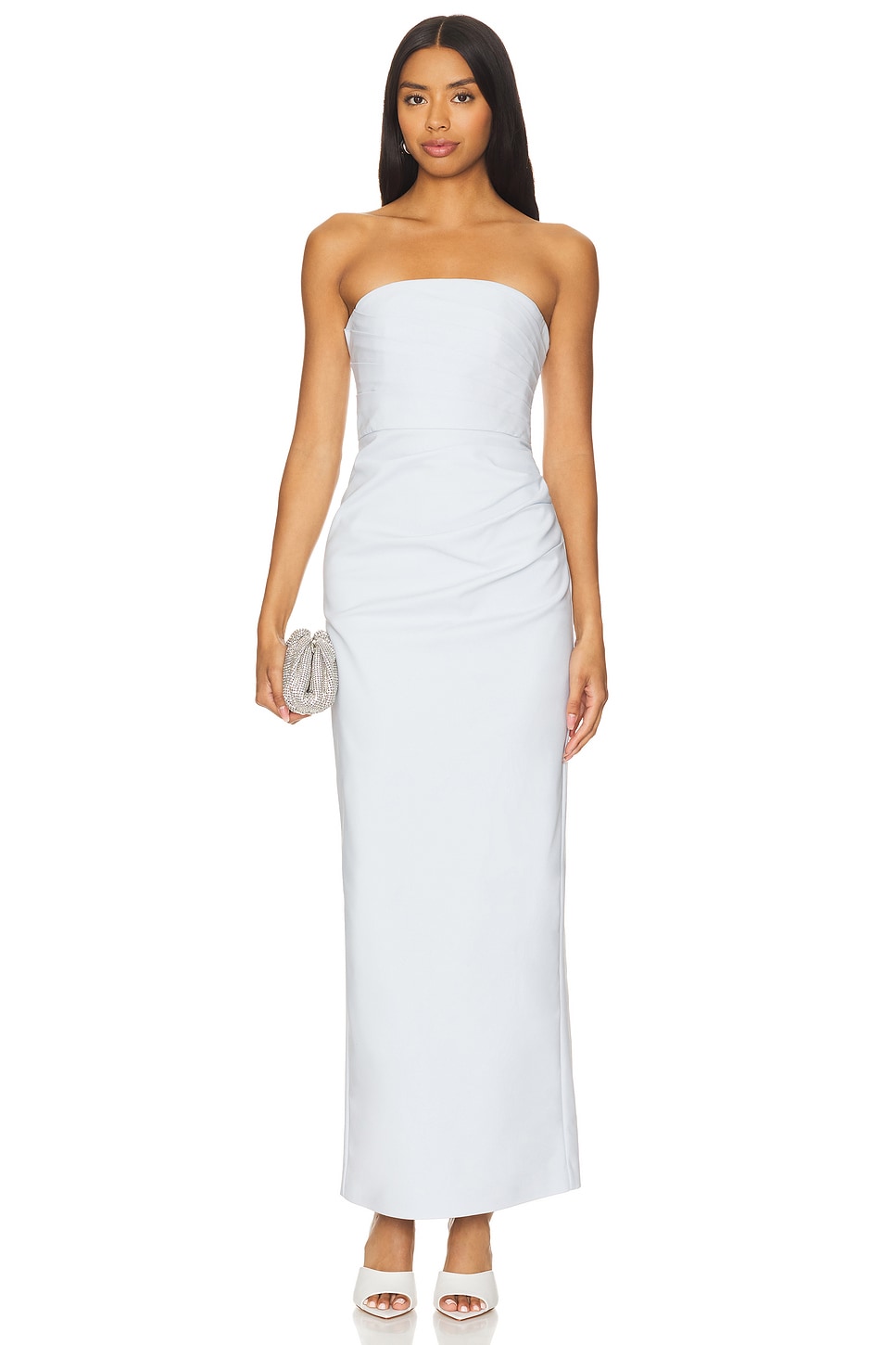 Shona Joy Lani Strapless Draped Maxi Dress