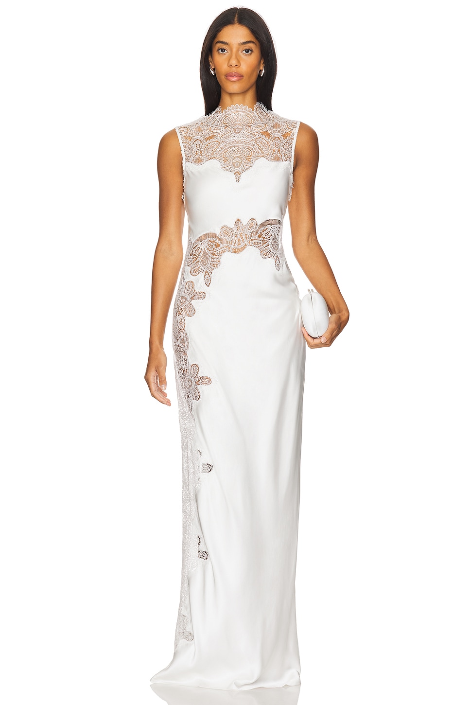 Shona Joy Stratus Lace High Neck Maxi Dress