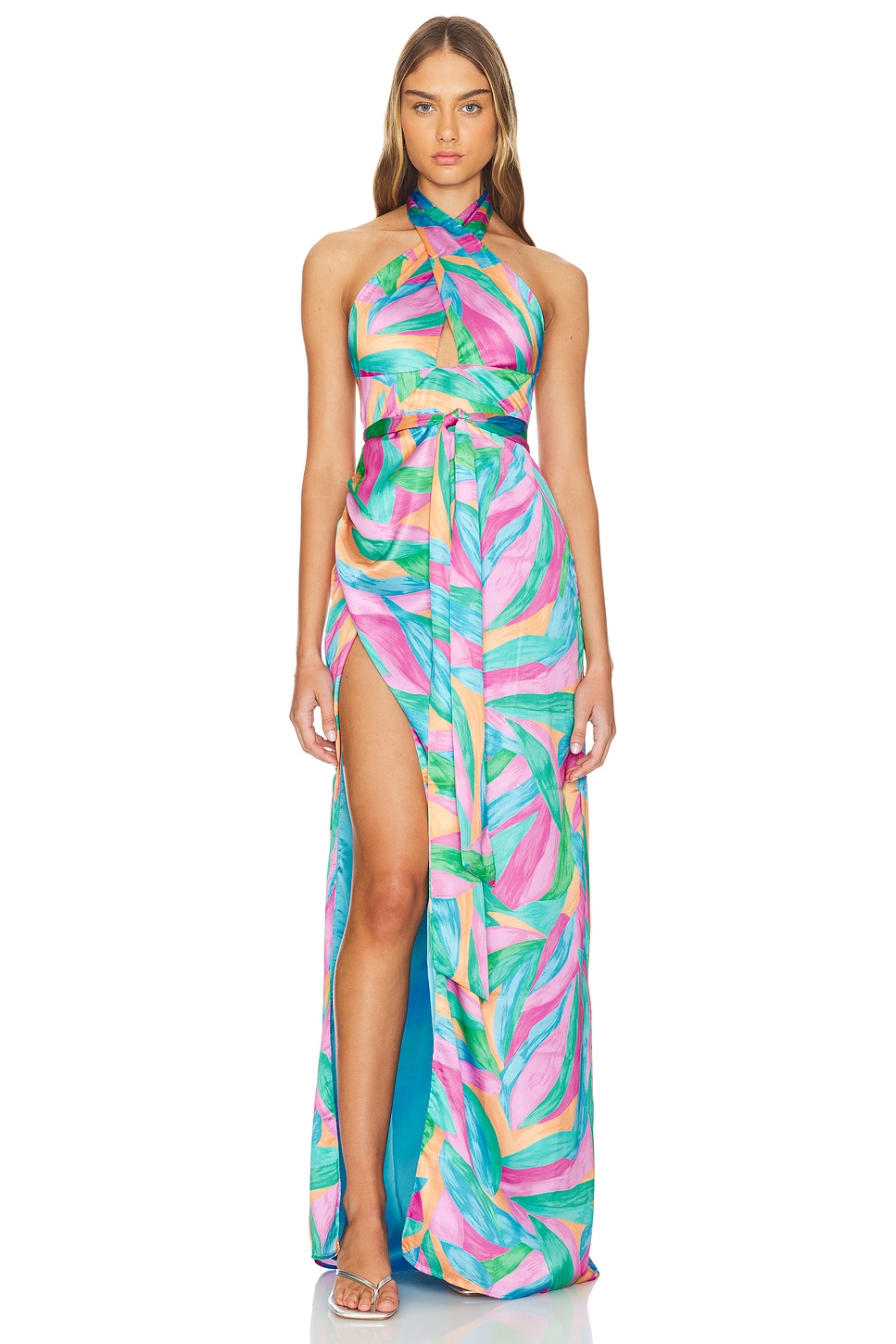 Show Me Your Mumu Adele Halter Maxi Dress