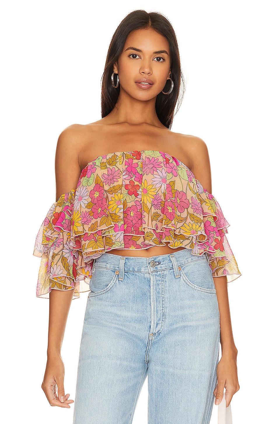 Show Me Your Mumu Rossella Ruffle Top