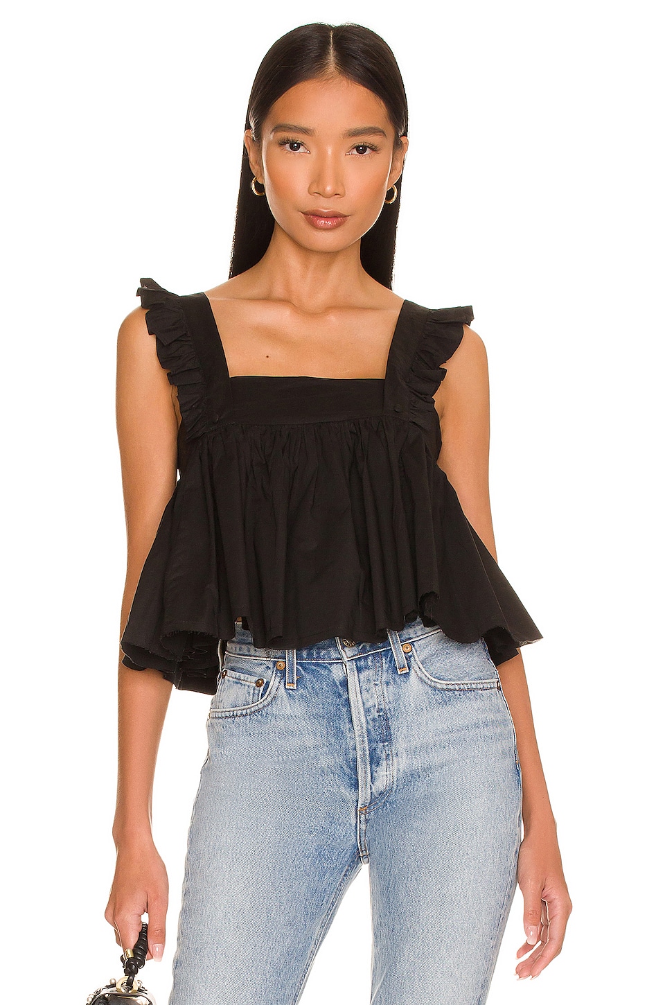 Selkie The Caviar Ruffle Apron Top