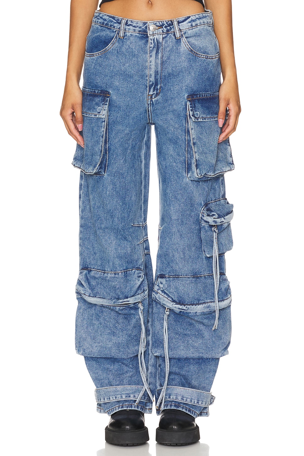 Steve Madden Duo Denim Cargo Pant