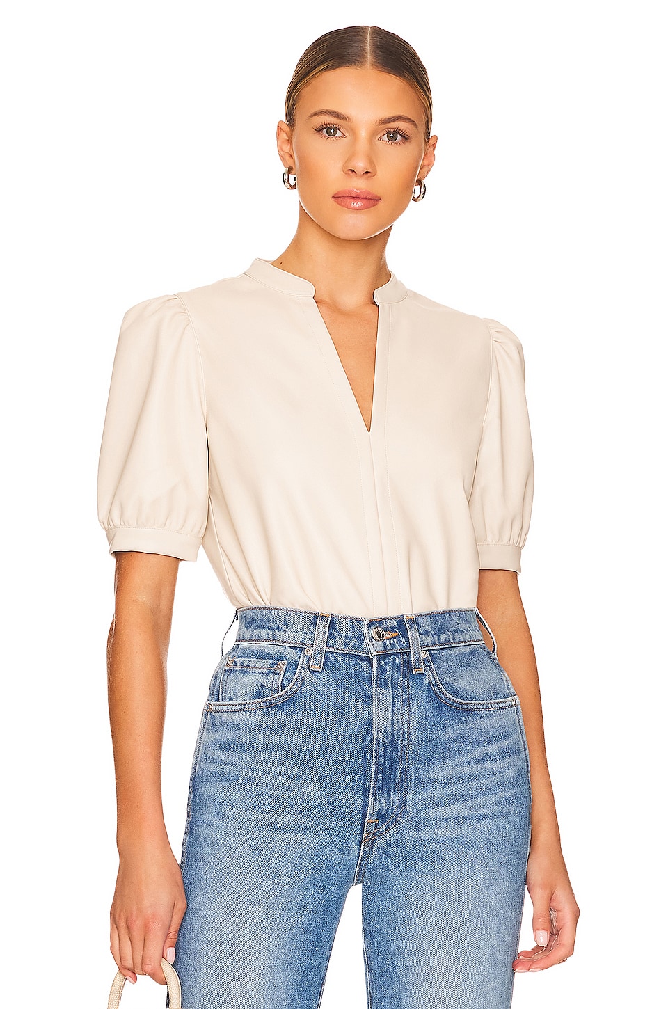 Steve Madden Jane Faux Leather Top