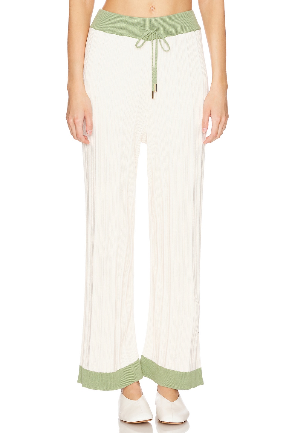 Sancia The Cielo Knit Pants in Creme Pistachio