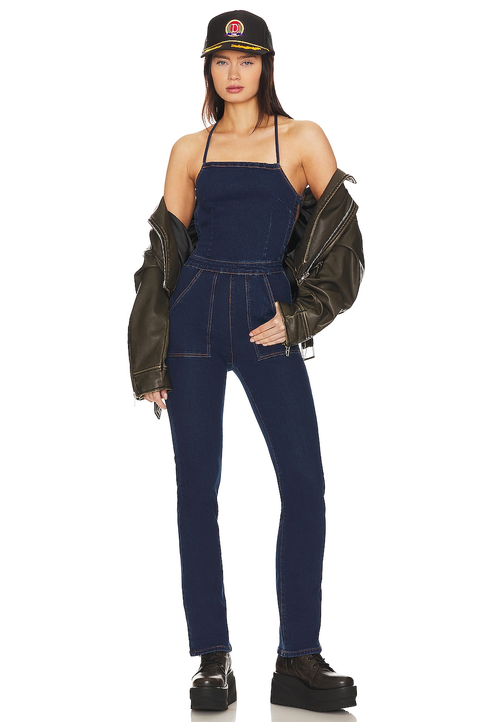 superdown Macey Denim Jumpsuit