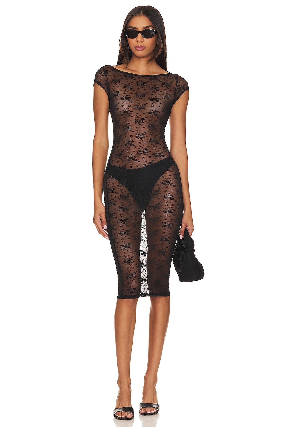 superdown Laila Sheer Midi Dress