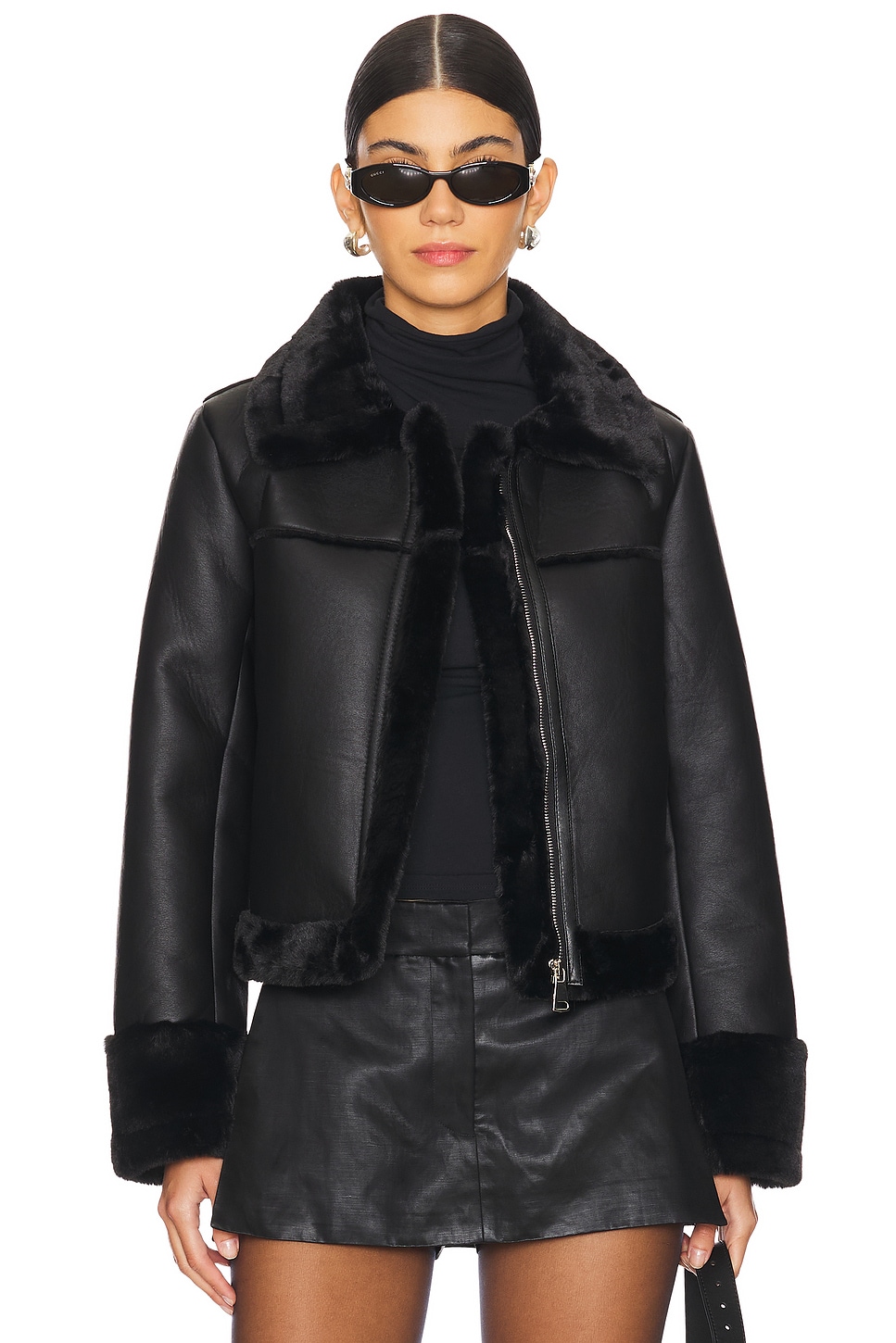 superdown Sasha Faux Leather Jacket