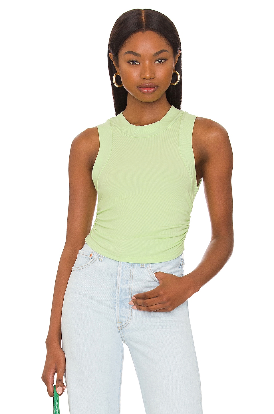 superdown Leah Ruched Rib Tank