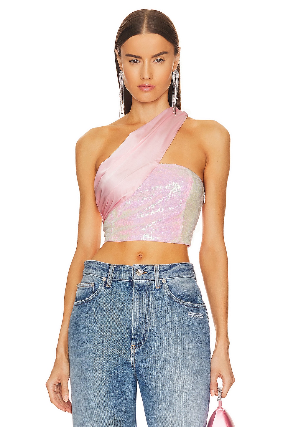 superdown Gea Asymmetrical Crop Top