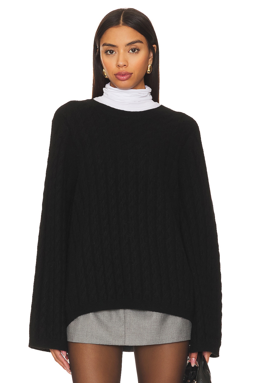 Rue Sophie Crewneck Cable Sweater