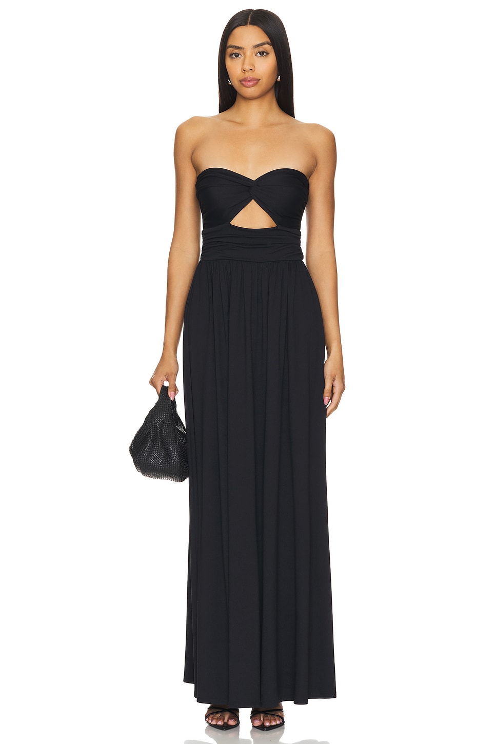 Susana Monaco Twist Front Strapless Dress