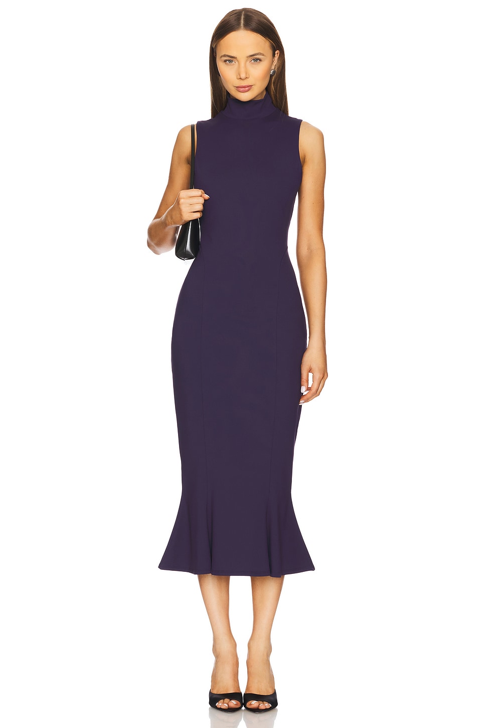 Susana Monaco Mock Trumpet Sleeveless Midi Dress