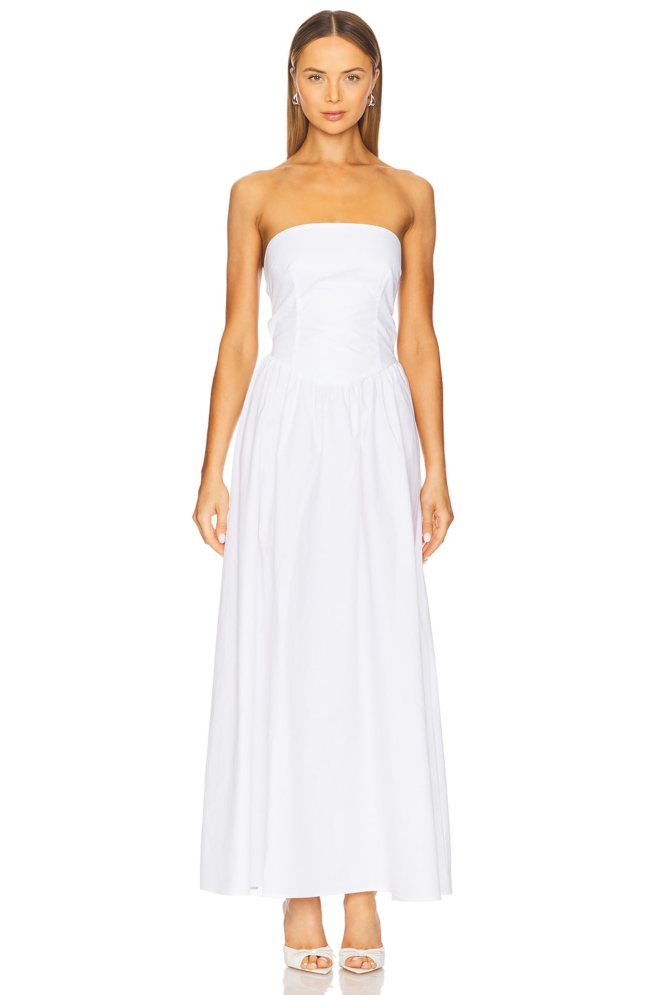 Susana Monaco Poplin Drop Waist Maxi Dress