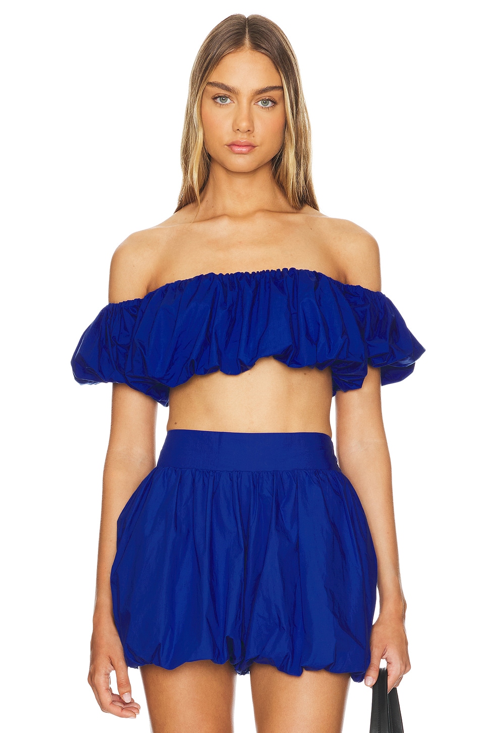 Susana Monaco Puff Sleeve Crop Top