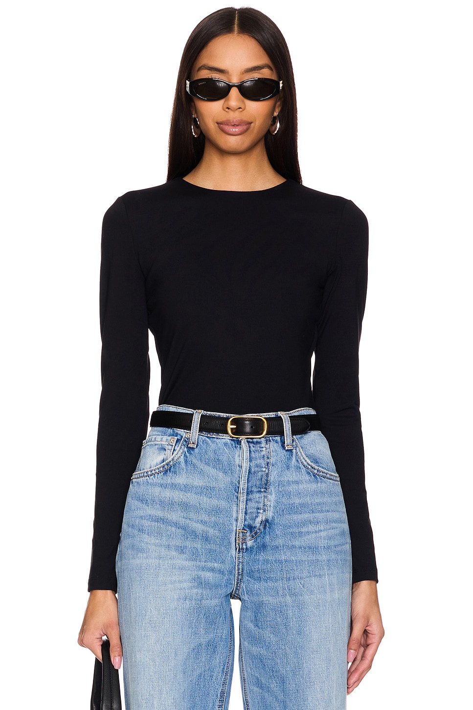 Susana Monaco Crew Neck Long Sleeve Top