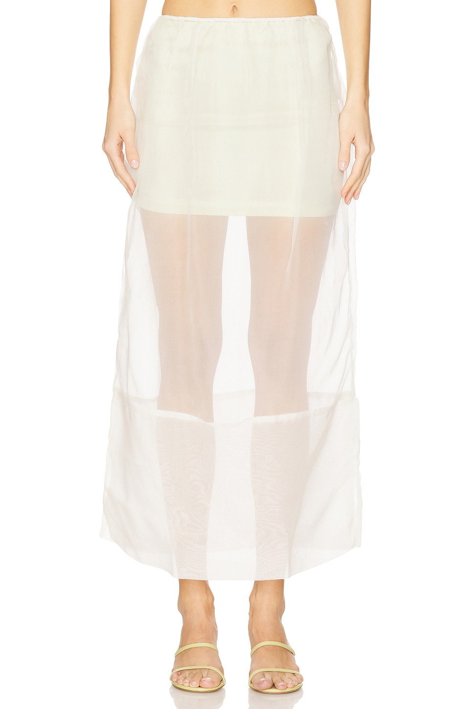 SWF Pencil Sheer Maxi Skirt & Satin Mini