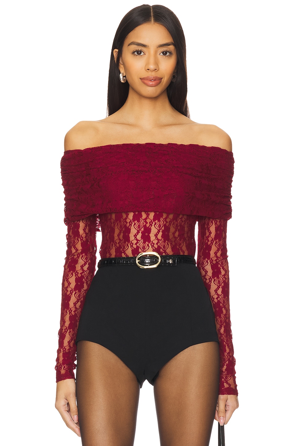 ROTATE Lace Long Sleeve Top