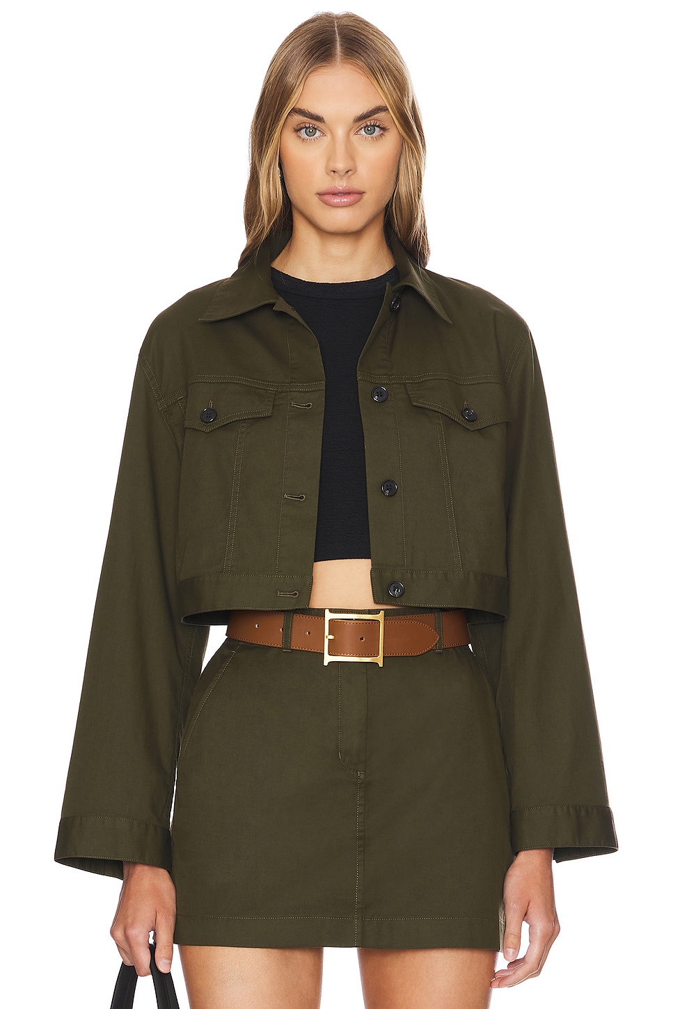 Theory Crop Trucker Jacket