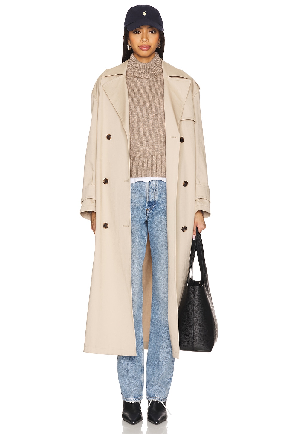 Theory Oversized Double Button Trench