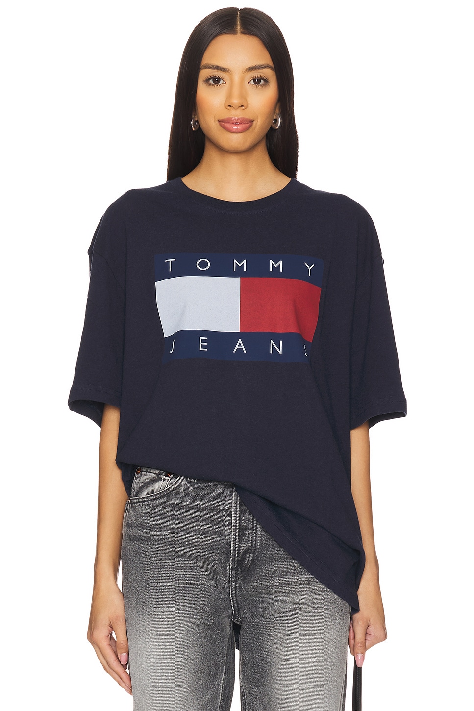 Tommy Jeans Oversized Melange Flag Tee