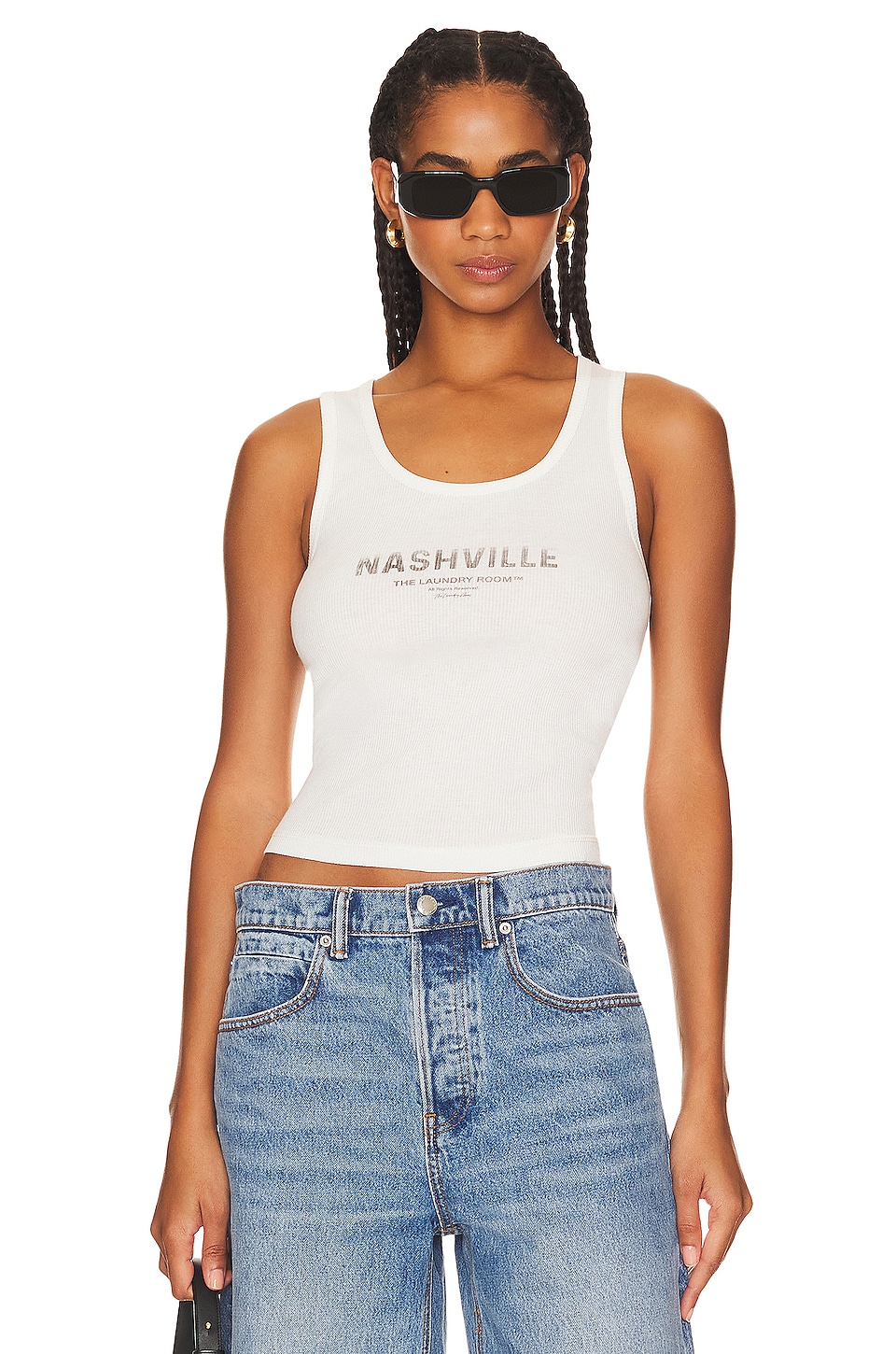 The Laundry Room Nashville Passport Stamp Rib Tank