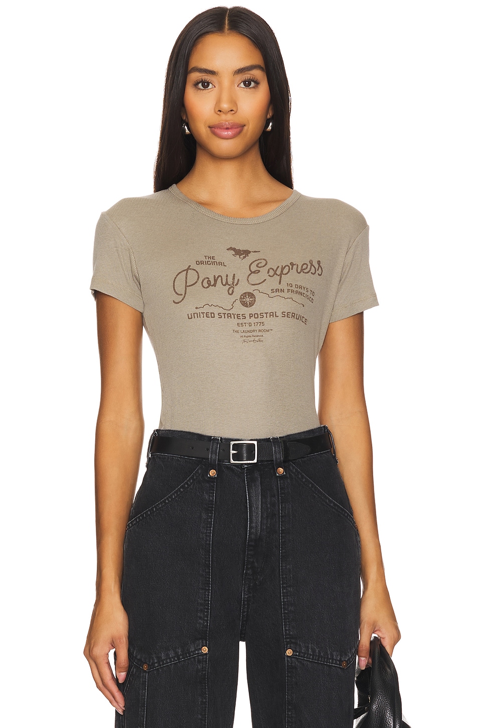 The Laundry Room Pony Express Baby Rib Tee