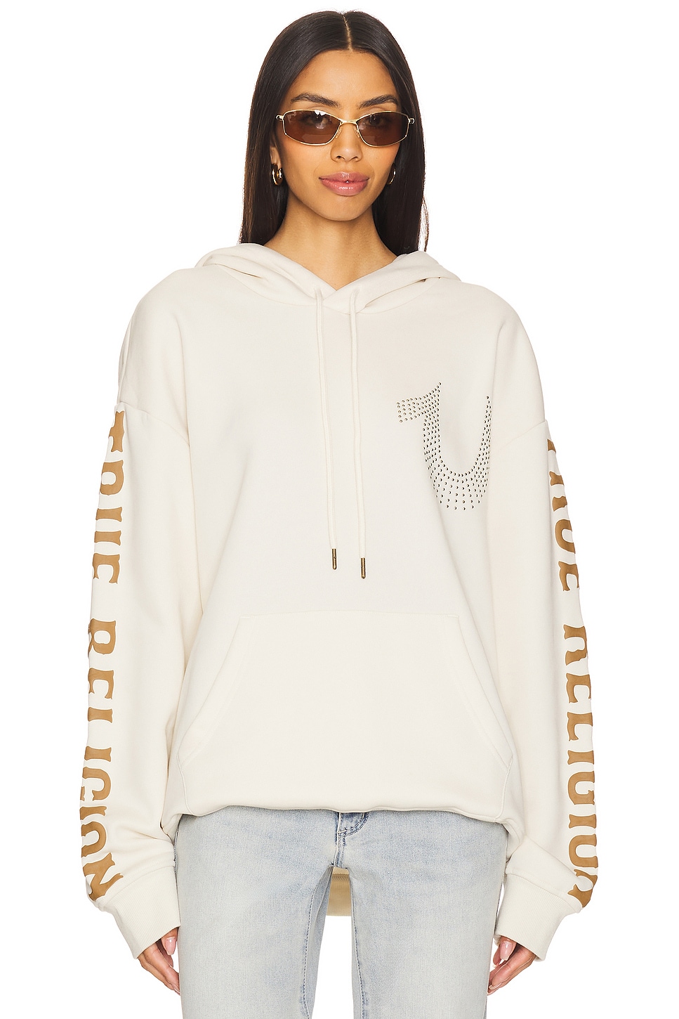 True Religion Relaxed Studded Pullover Hoodie