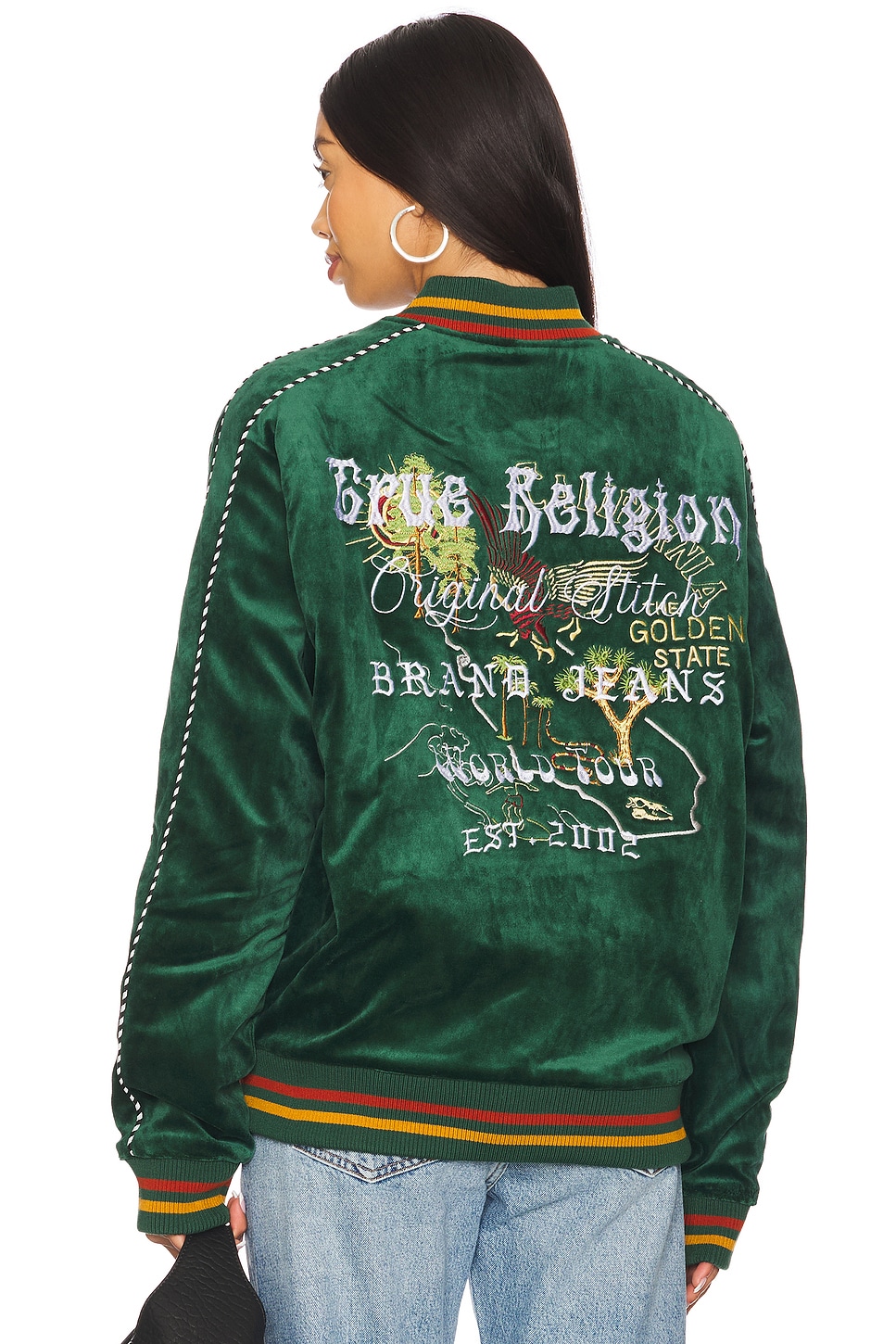 True Religion Western Velvet Bomber Jacket