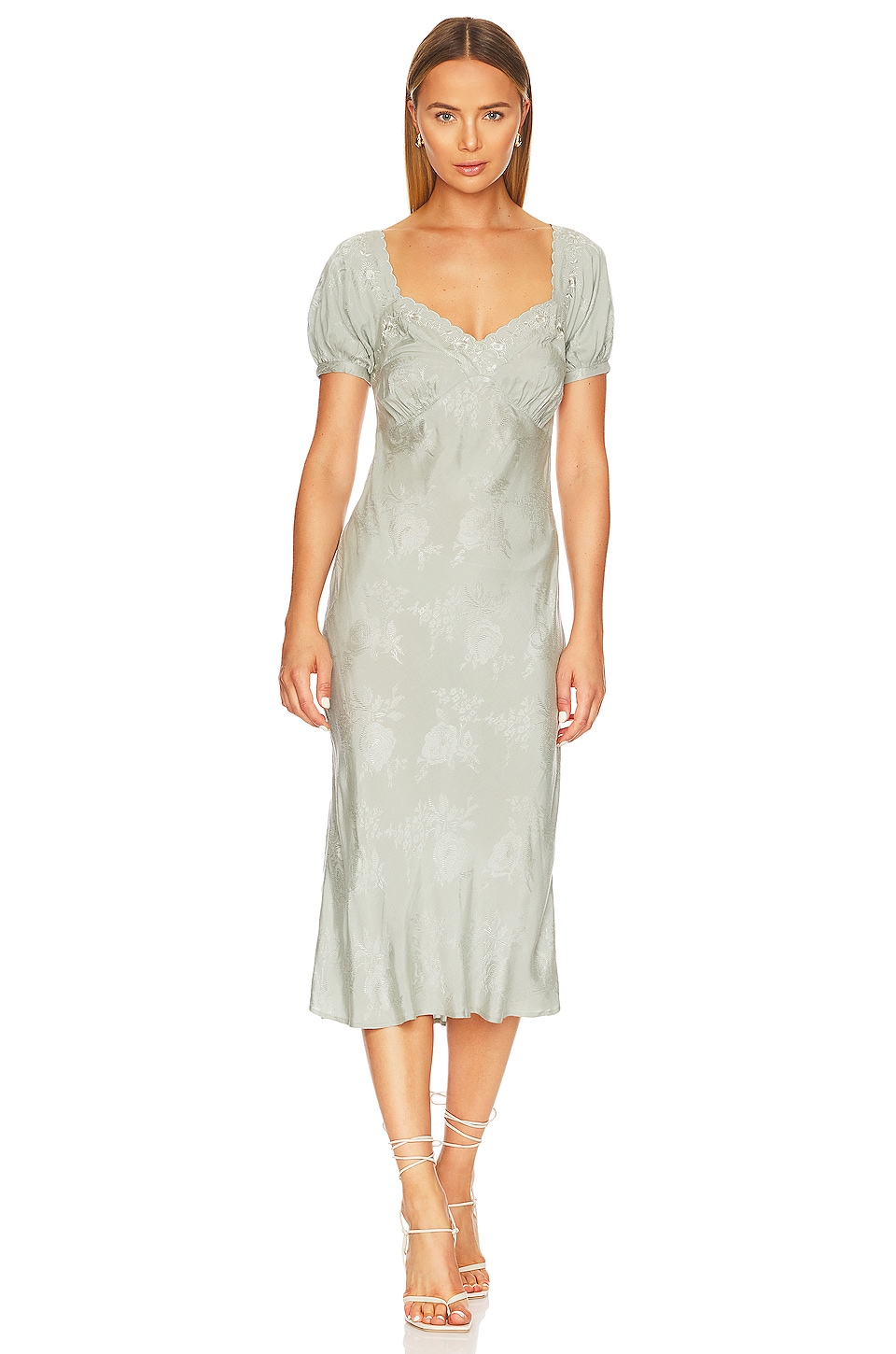 Tularosa Natalie Embroidered Midi Dress